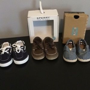 3 pairs of baby boys shoes